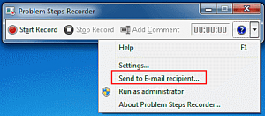use steps recorder to send errors to it consultant